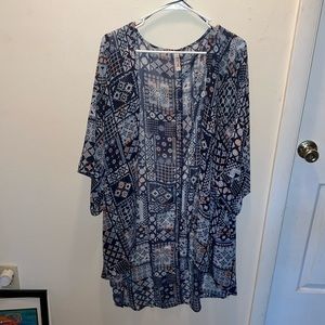 Blue/Pink see through cover up